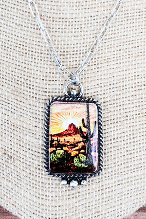 TIPI Arizona Sunrise Silvertone Necklace - Wholesale Accessory Market