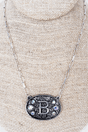 TIPI The Signature Saddle 'B' Iridescent Silvertone Necklace - Wholesale Accessory Market
