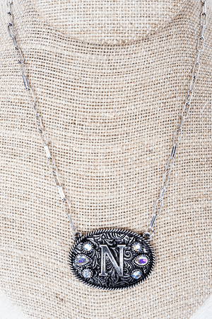 TIPI The Signature Saddle 'N' Iridescent Silvertone Necklace - Wholesale Accessory Market