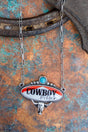 TIPI Cowboy Killer Sign Turquoise & Silvertone Necklace - Wholesale Accessory Market