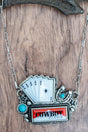 TIPI Carded & Dangerous Cowboy Silvertone Necklace - Wholesale Accessory Market