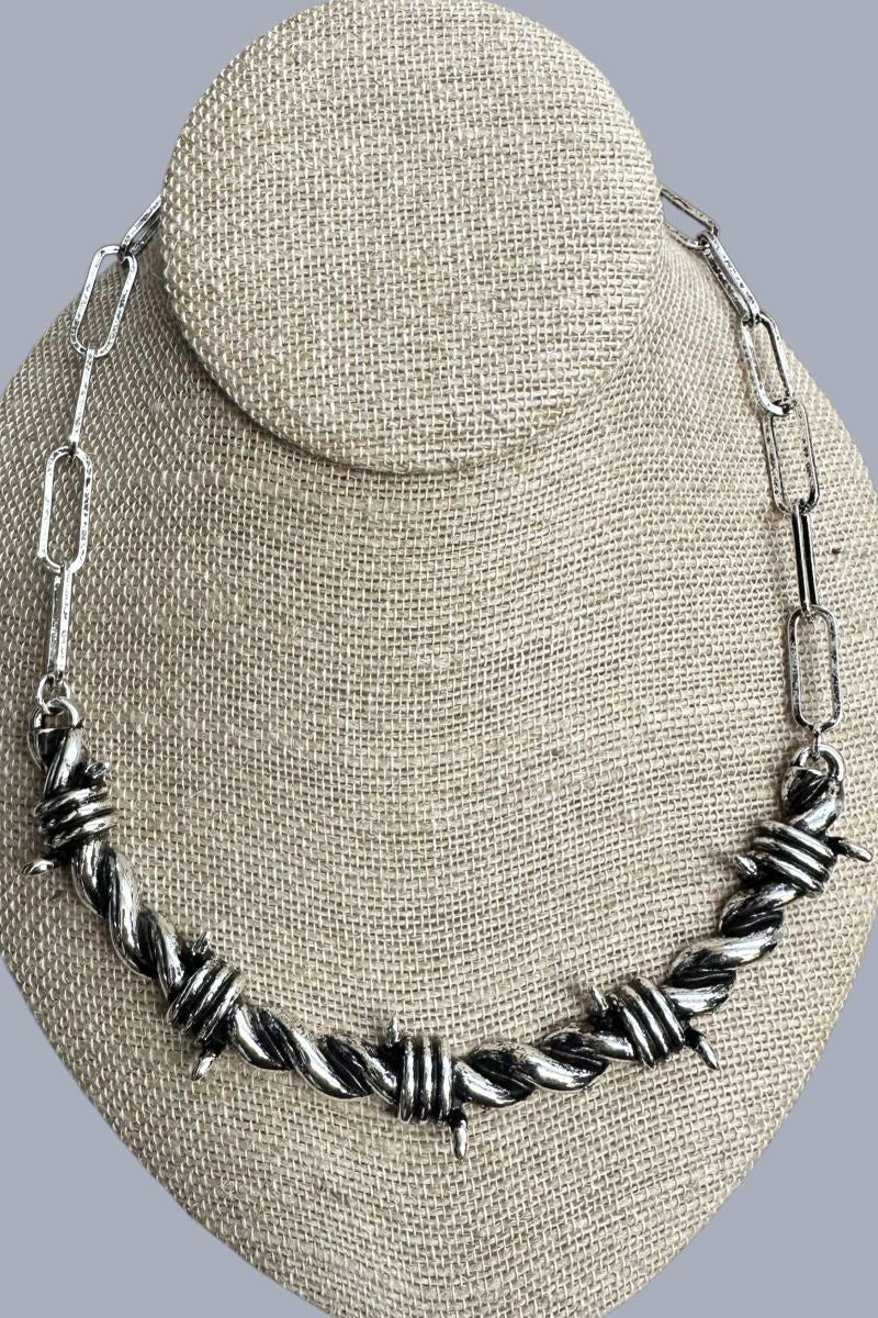 TIPI Blackthorn Crest Silvertone Necklace - Wholesale Accessory Market