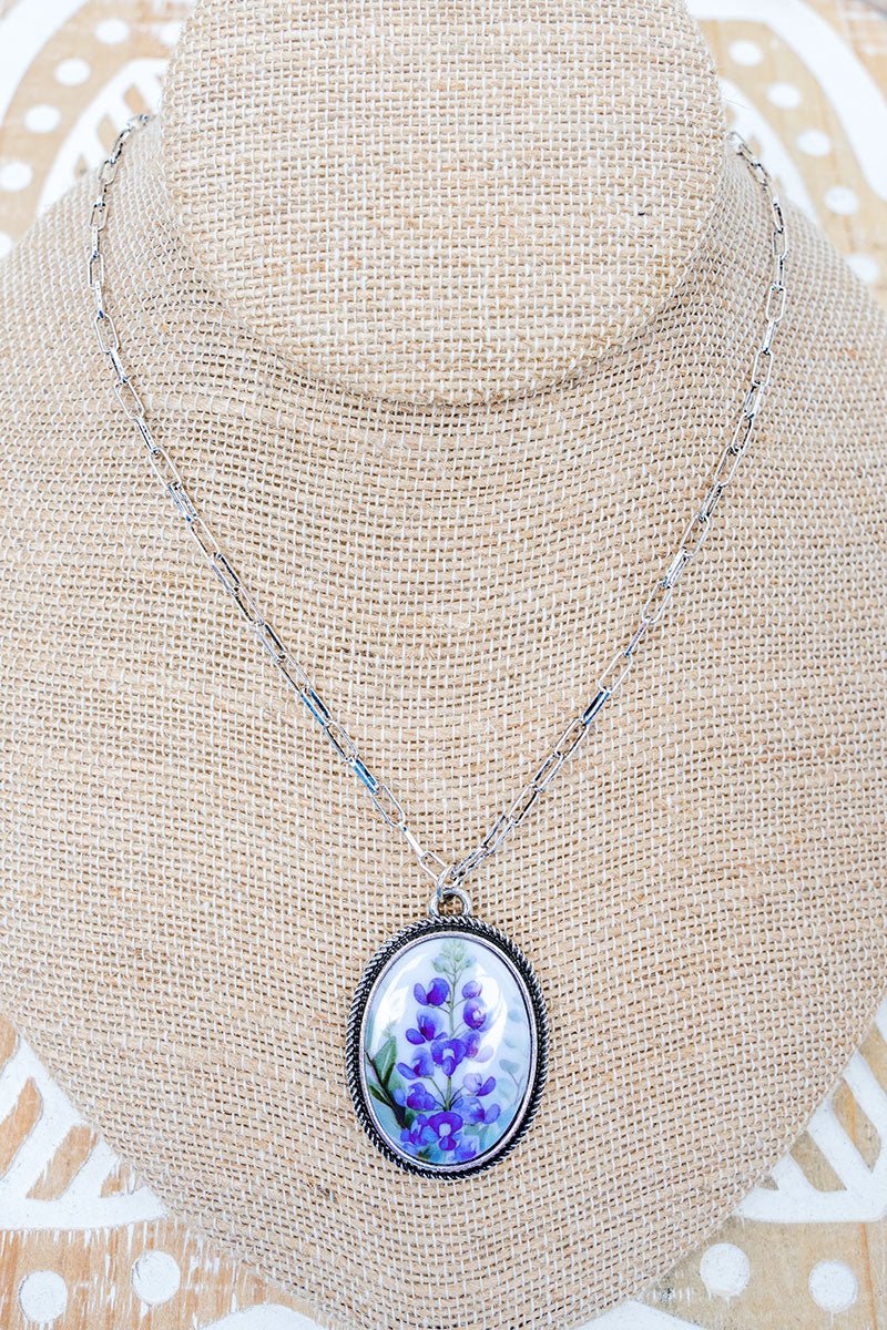 TIPI Bluebonnet Belle Silvertone Necklace - Wholesale Accessory Market