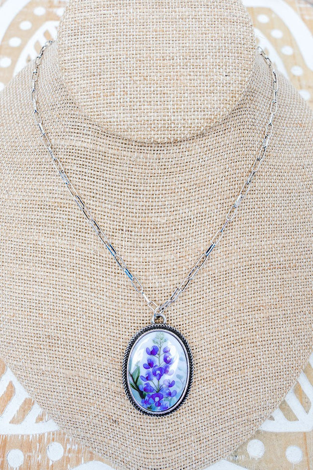 TIPI Bluebonnet Belle Silvertone Necklace - Wholesale Accessory Market