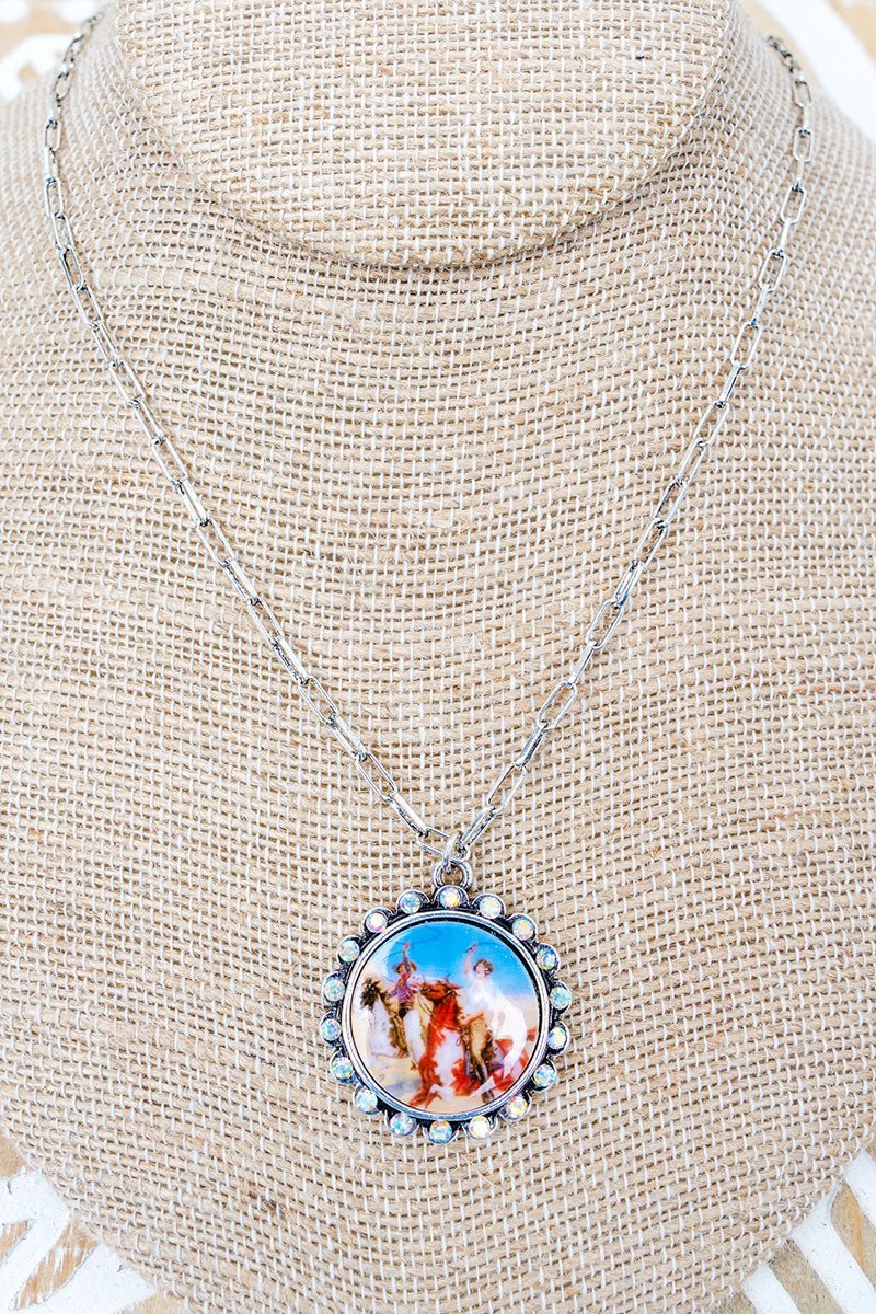 TIPI Cowgirl Duo Silvertone Necklace - Wholesale Accessory Market