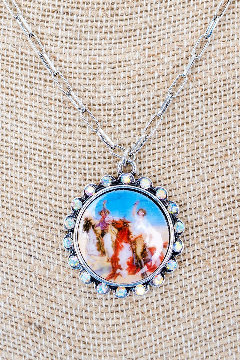 TIPI Cowgirl Duo Silvertone Necklace - Wholesale Accessory Market