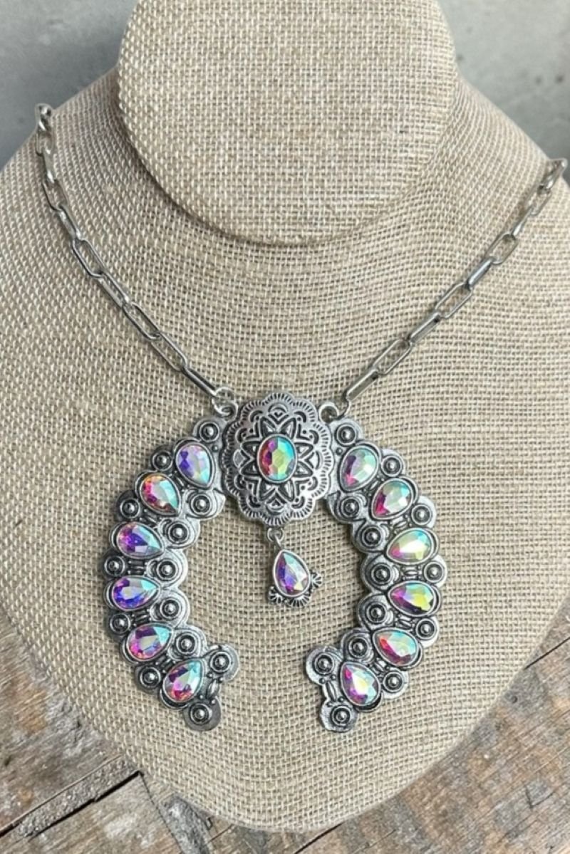 TIPI Iridescent Reno Radiance Silvertone Double Necklace - Wholesale Accessory Market