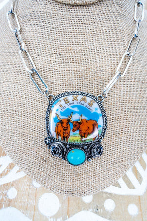TIPI Texas The Lone Star State Silvertone Necklace - Wholesale Accessory Market