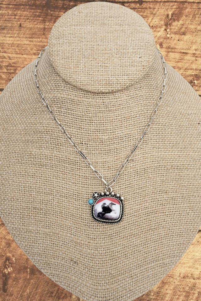 TIPI Legendary Cowboy Turquoise & Silvertone Necklace - Wholesale Accessory Market