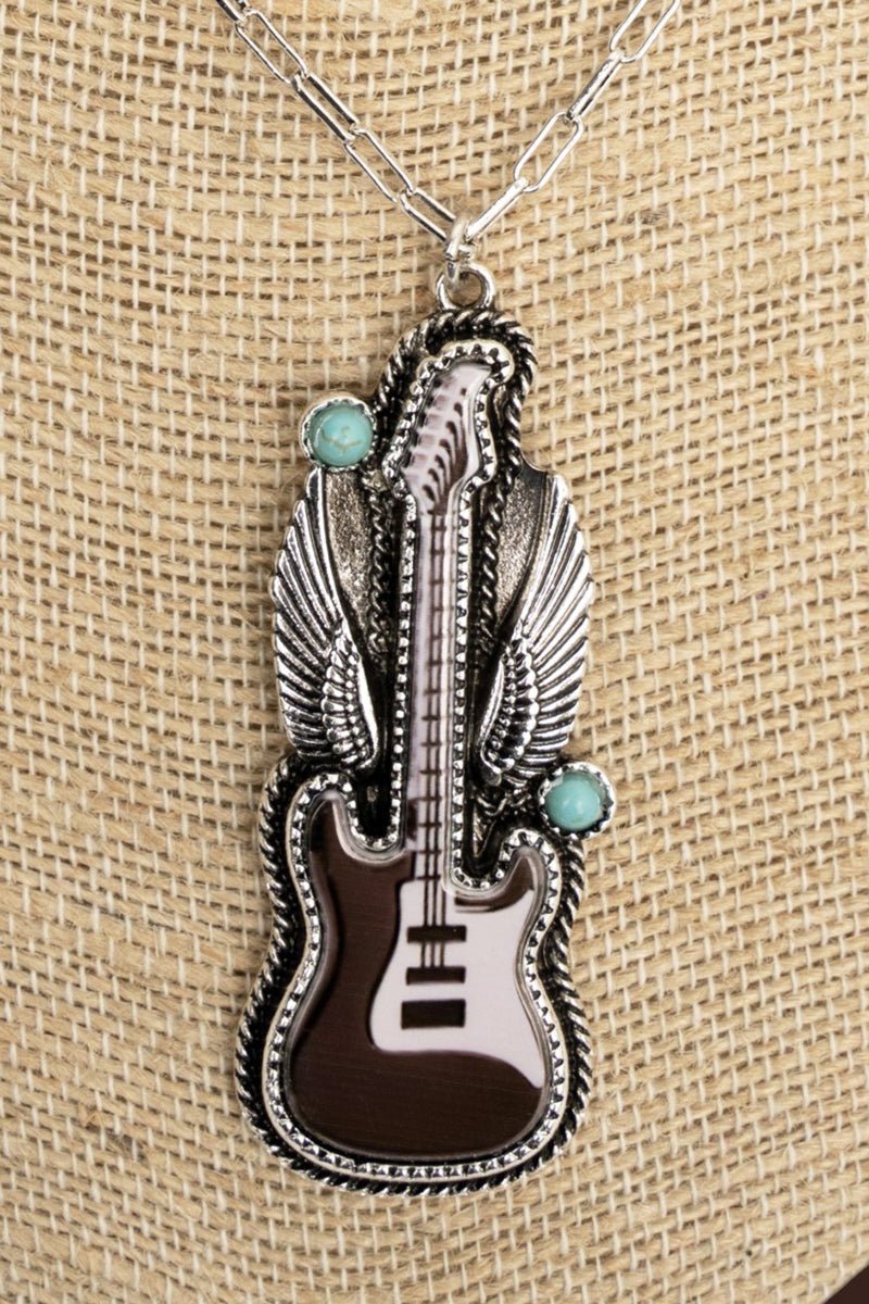 TIPI Brown & Turquoise Spirit Strings Silvertone Necklace - Wholesale Accessory Market