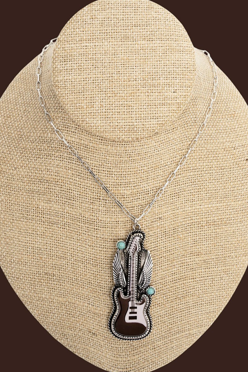 TIPI Brown & Turquoise Spirit Strings Silvertone Necklace - Wholesale Accessory Market