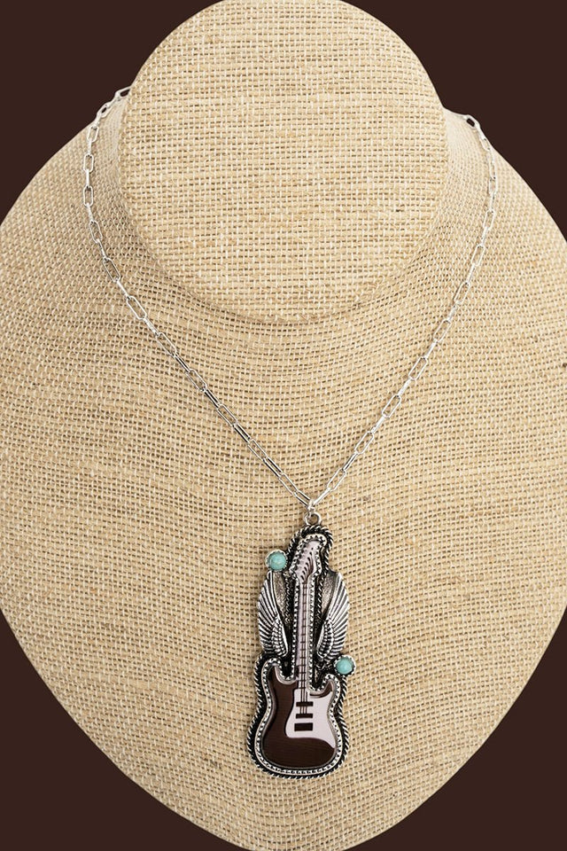 TIPI Brown & Turquoise Spirit Strings Silvertone Necklace - Wholesale Accessory Market