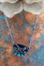 TIPI Turquoise Roadrunner Ridge Silvertone Necklace - Wholesale Accessory Market