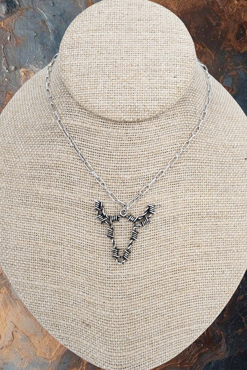 TIPI Wirecrest Steer Silvertone Necklace - Wholesale Accessory Market