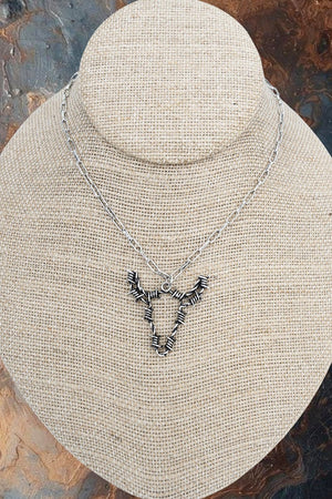 TIPI Wirecrest Steer Silvertone Necklace - Wholesale Accessory Market