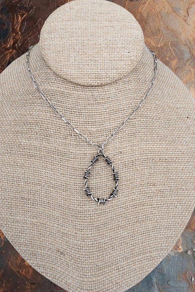 TIPI Wirecrest Teardrop Silvertone Necklace - Wholesale Accessory Market
