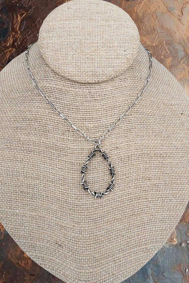TIPI Wirecrest Teardrop Silvertone Necklace - Wholesale Accessory Market