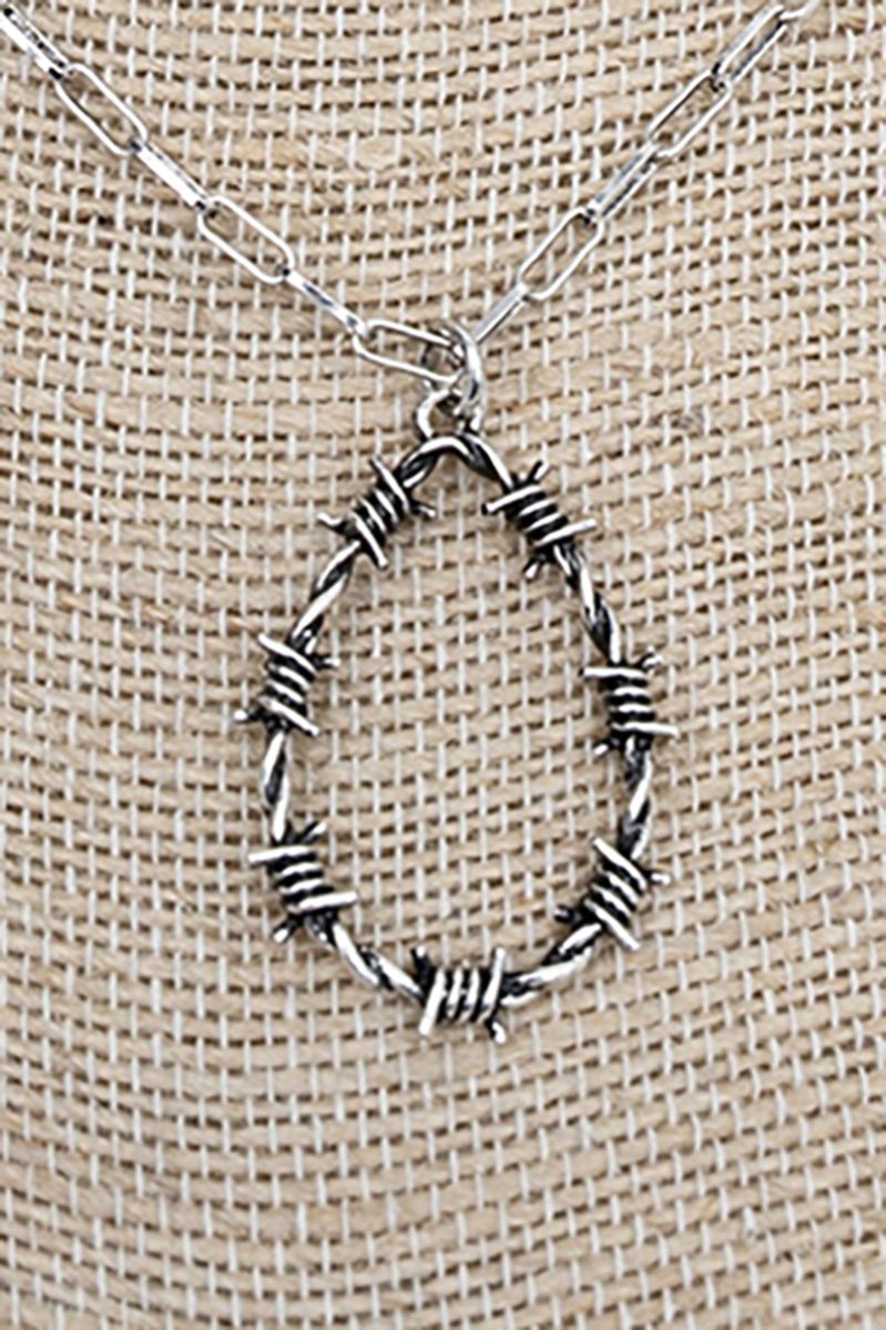 TIPI Wirecrest Teardrop Silvertone Necklace - Wholesale Accessory Market