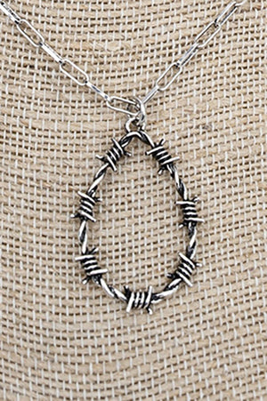 TIPI Wirecrest Teardrop Silvertone Necklace - Wholesale Accessory Market
