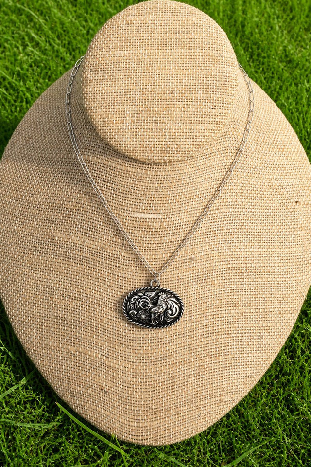 TIPI Rustic Roamer Rooster Silvertone Necklace - Wholesale Accessory Market