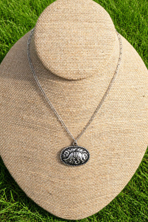 TIPI Rustic Roamer Armadillo Silvertone Necklace - Wholesale Accessory Market
