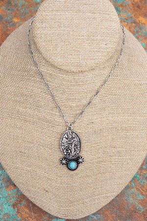 TIPI Laredo Lily Turquoise & Silvertone Necklace - Wholesale Accessory Market