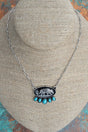 TIPI Turquoise Desert Wanderer Silvertone Armadillo Necklace - Wholesale Accessory Market