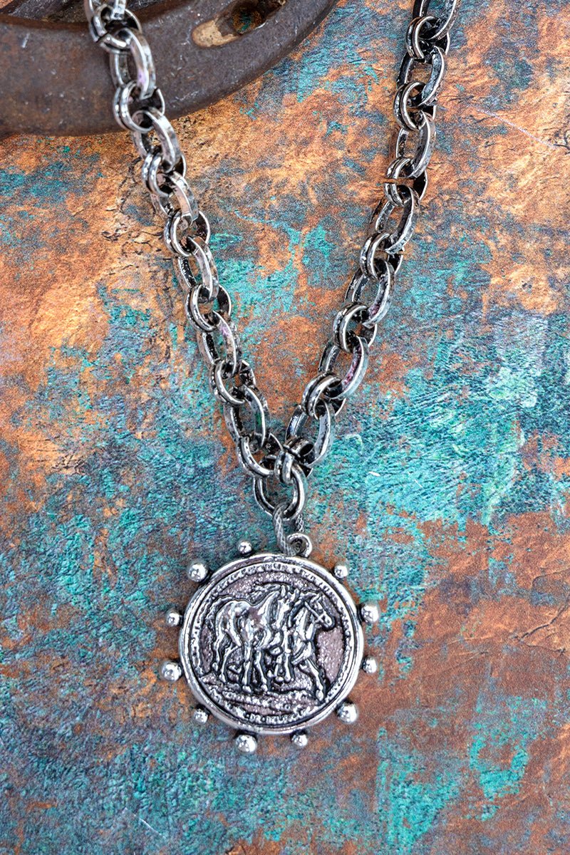 TIPI Saddleborn Spirit Silvertone Necklace - Wholesale Accessory Market