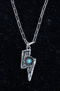 TIPI Turquoise Bolt Blossom Silvertone Necklace - Wholesale Accessory Market