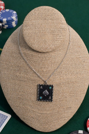 TIPI Shadow Ace Turquoise & Silvertone Necklace - Wholesale Accessory Market
