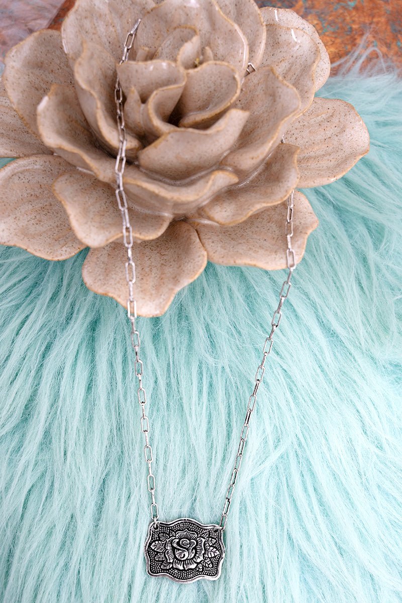 TIPI Sweetwater Rose Silvertone Necklace - Wholesale Accessory Market