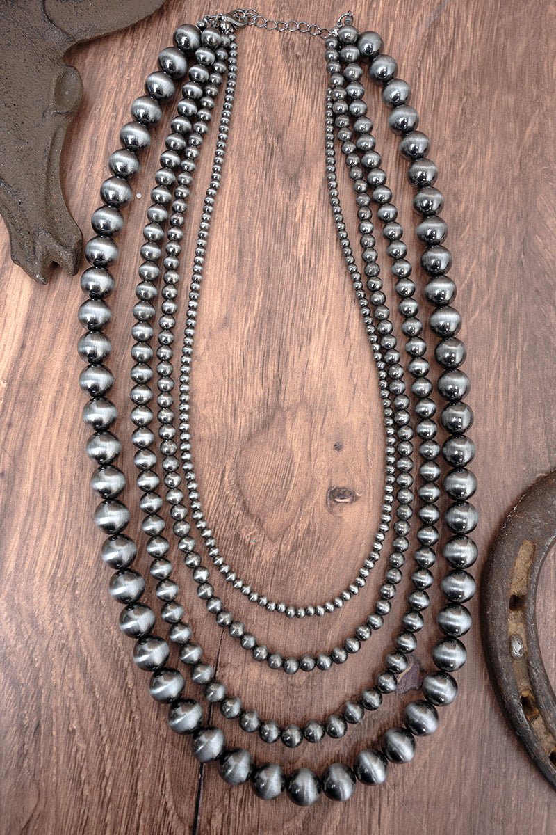TIPI Silver Prairie Pearls Layered Necklace - Wholesale Accessory Market