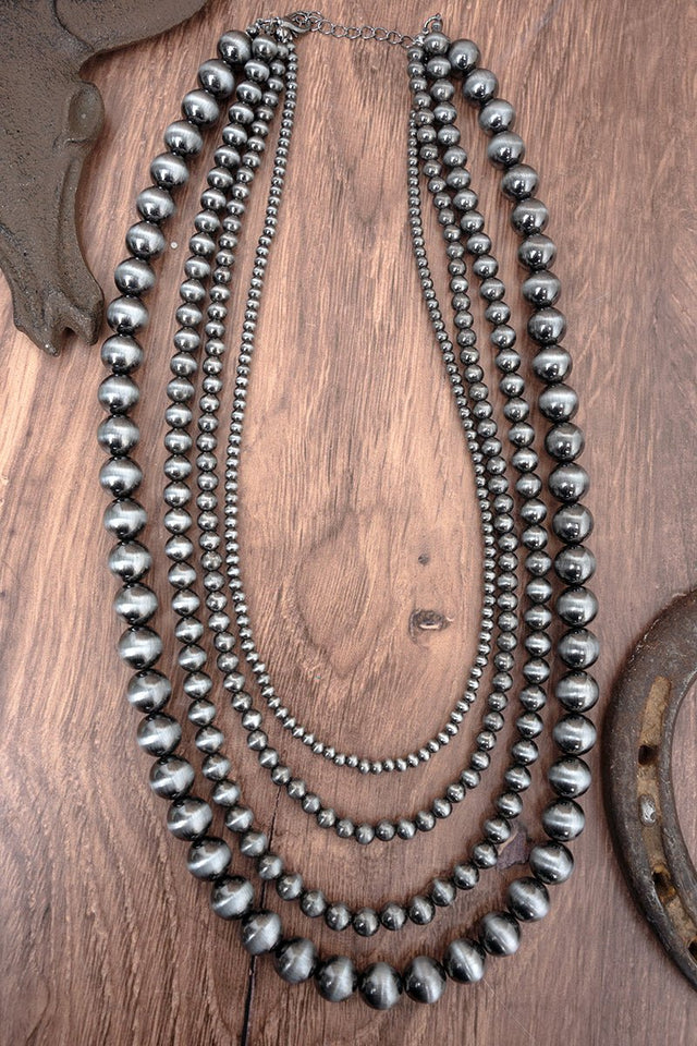 TIPI Silver Prairie Pearls Layered Necklace - Wholesale Accessory Market