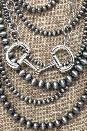 TIPI Ranch Refinement Silver Pearl Layered Necklace - Wholesale Accessory Market