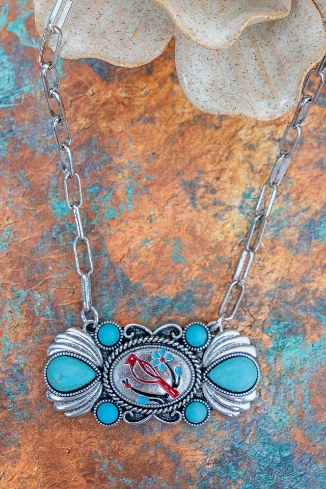 TIPI Bird & Blooms Silvertone Necklace - Wholesale Accessory Market