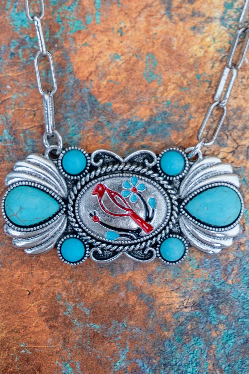 TIPI Bird & Blooms Silvertone Necklace - Wholesale Accessory Market