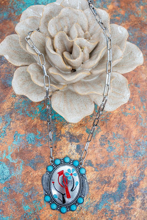TIPI Bloom & Feathers Silvertone Necklace - Wholesale Accessory Market