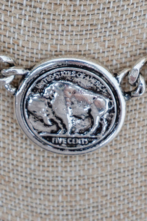 TIPI Prairie Coin Silvertone Necklace - Wholesale Accessory Market