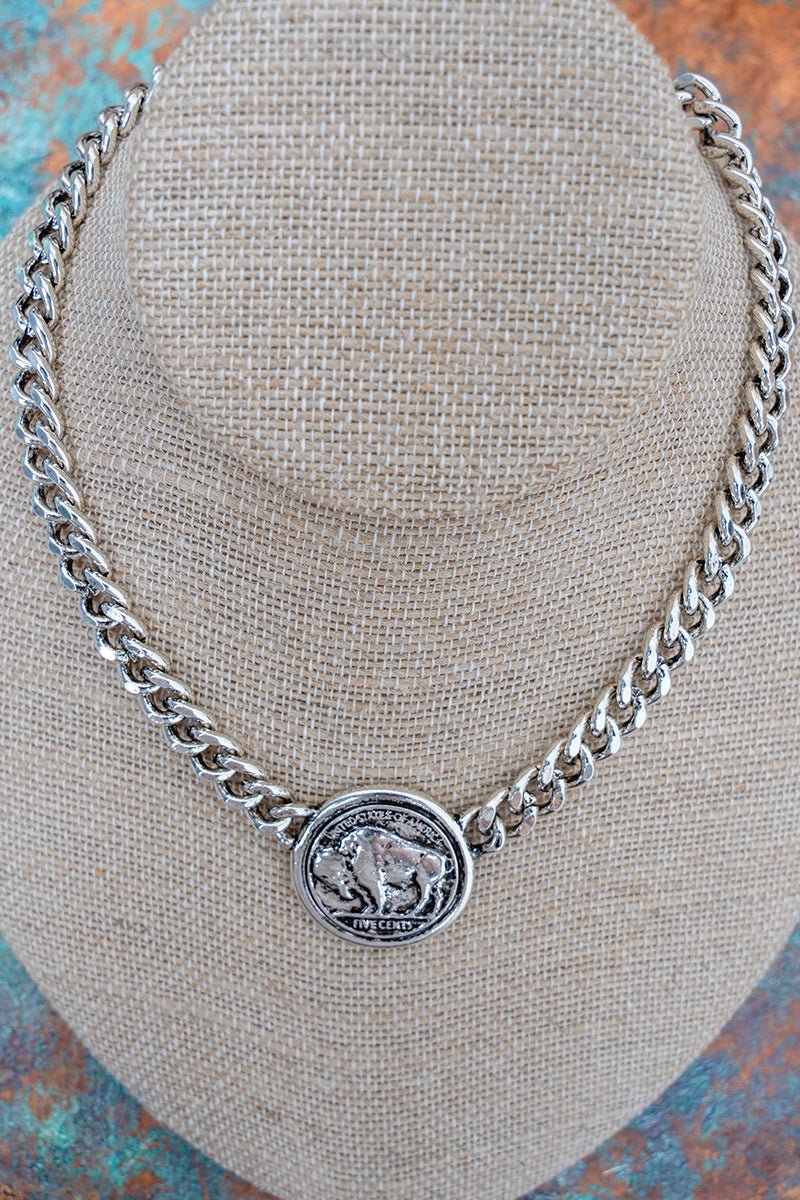 TIPI Prairie Coin Silvertone Necklace - Wholesale Accessory Market