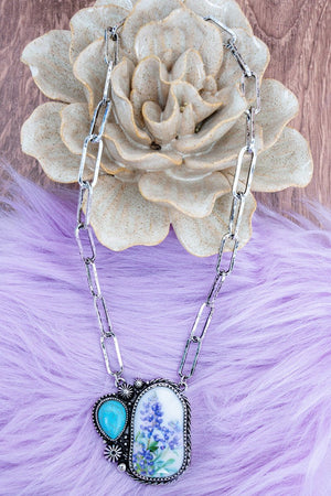 TIPI Blooming Prairie Turquoise & Silvertone Necklace - Wholesale Accessory Market