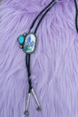 TIPI Blooming Prairie Turquoise & Silvertone Bolo Tie Necklace - Wholesale Accessory Market