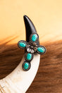 TIPI Radiant Cross Turquoise Cuff Ring - Wholesale Accessory Market