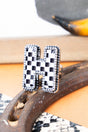 TIPI Black & White Checkered 'H' Silvertone Cuff Ring - Wholesale Accessory Market