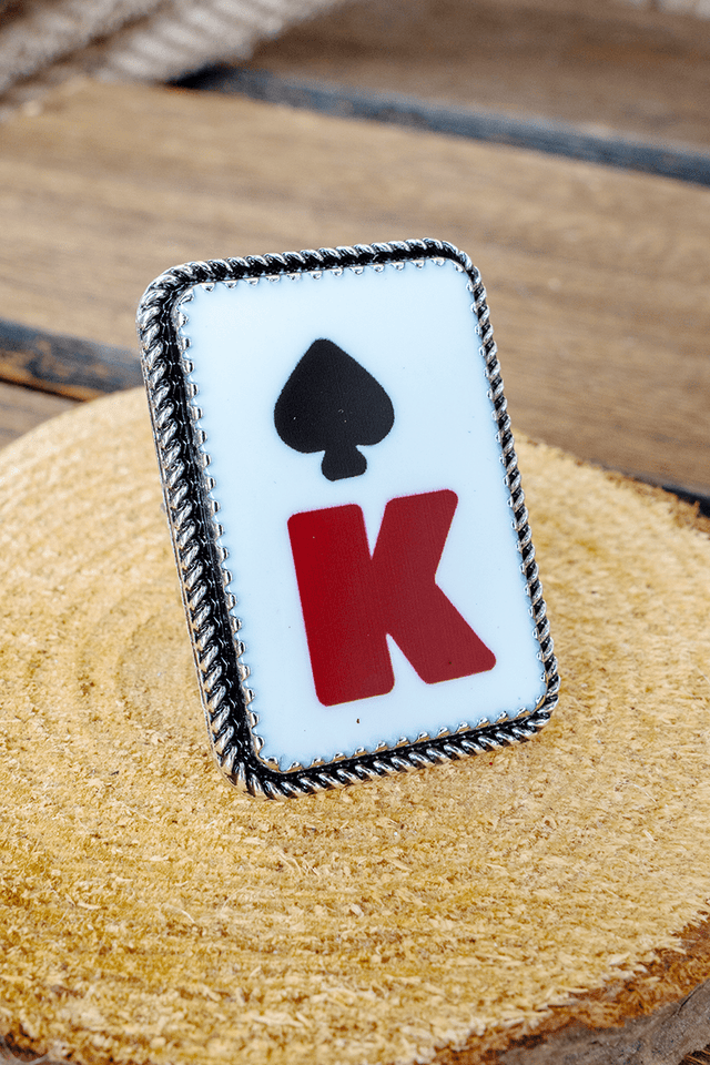 TIPI High Stakes King Silvertone Ring - Wholesale Accessory Market