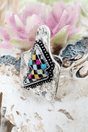 TIPI Prism Check Lightning Bolt Silvertone Cuff Ring - Wholesale Accessory Market
