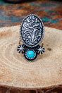 TIPI Laredo Lily Turquoise & Silvertone Ring - Wholesale Accessory Market