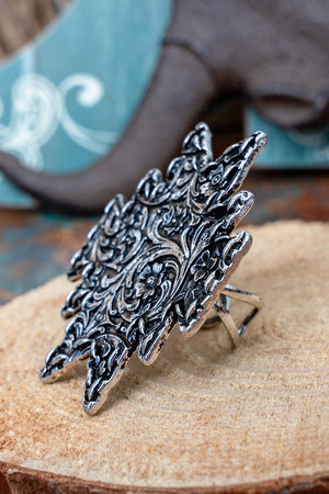 TIPI Winslow Wildflower Silvertone Ring - Wholesale Accessory Market