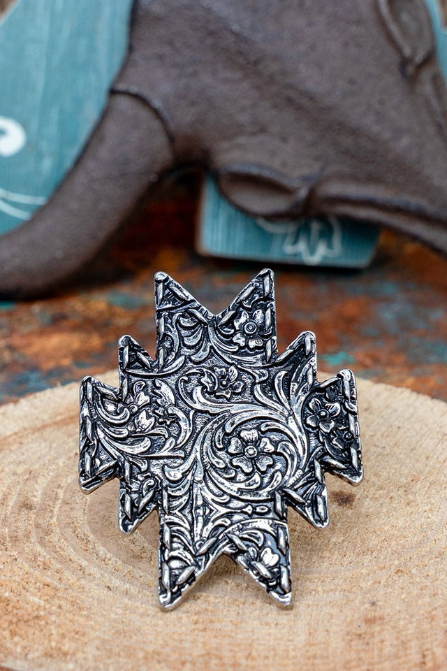 TIPI Winslow Wildflower Silvertone Ring - Wholesale Accessory Market
