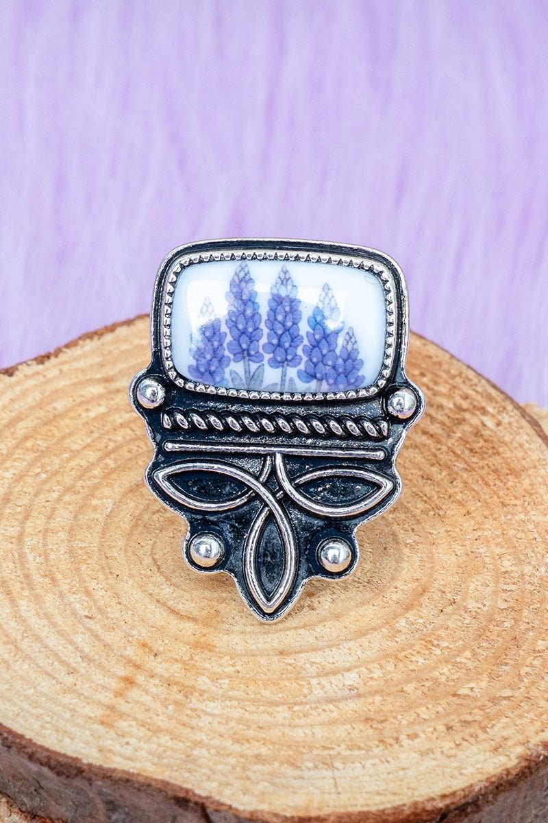 TIPI Boots & Blooms Silvertone Ring - Wholesale Accessory Market