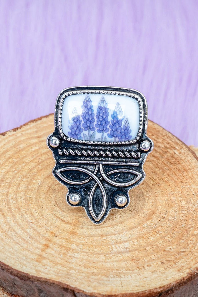 TIPI Boots & Blooms Silvertone Ring - Wholesale Accessory Market